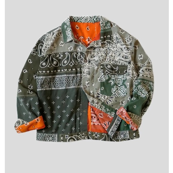 KAPITAL GAUZE BANDANA PATCHWORK 1ST JACKET - Picture 1 of 5